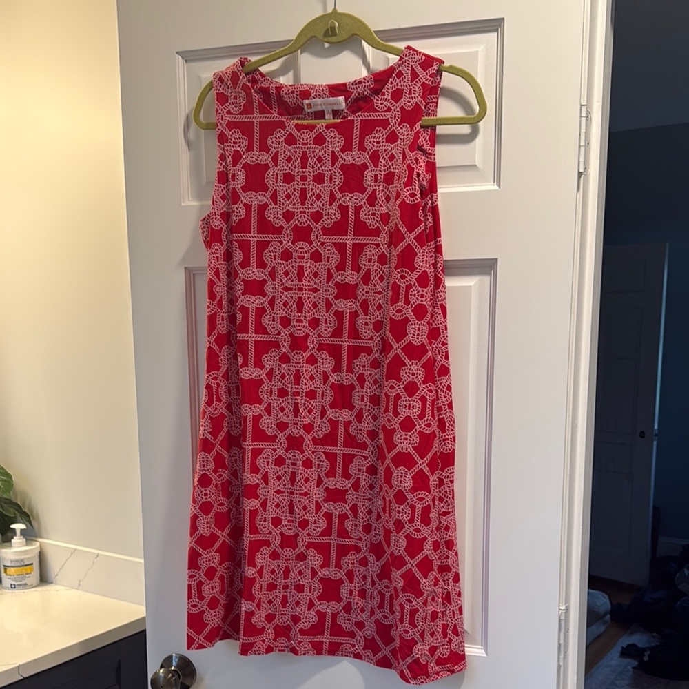 Jude Connally Red nautical Shift Dress
